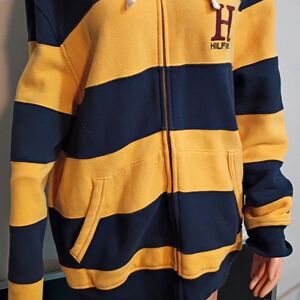 Tommy Hilfiger Yellow and Blue Striped Jacket